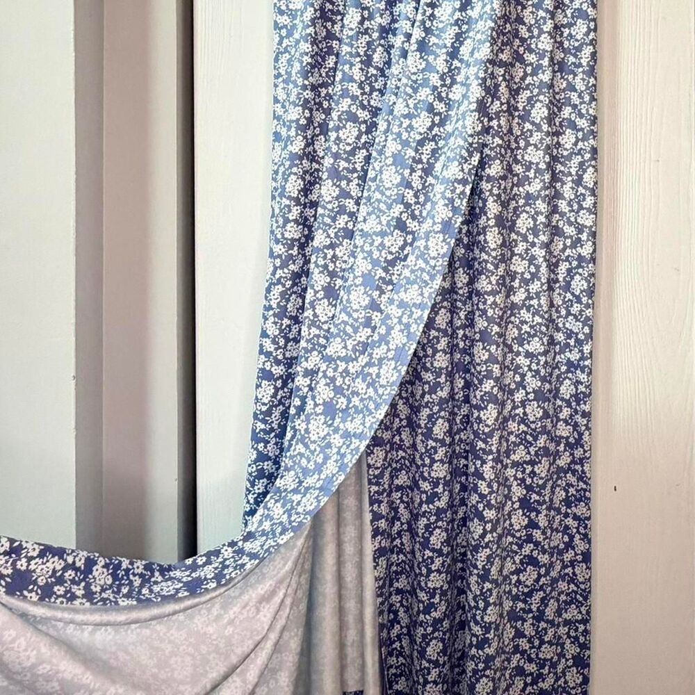 Unbranded Women's Blue and White Dress